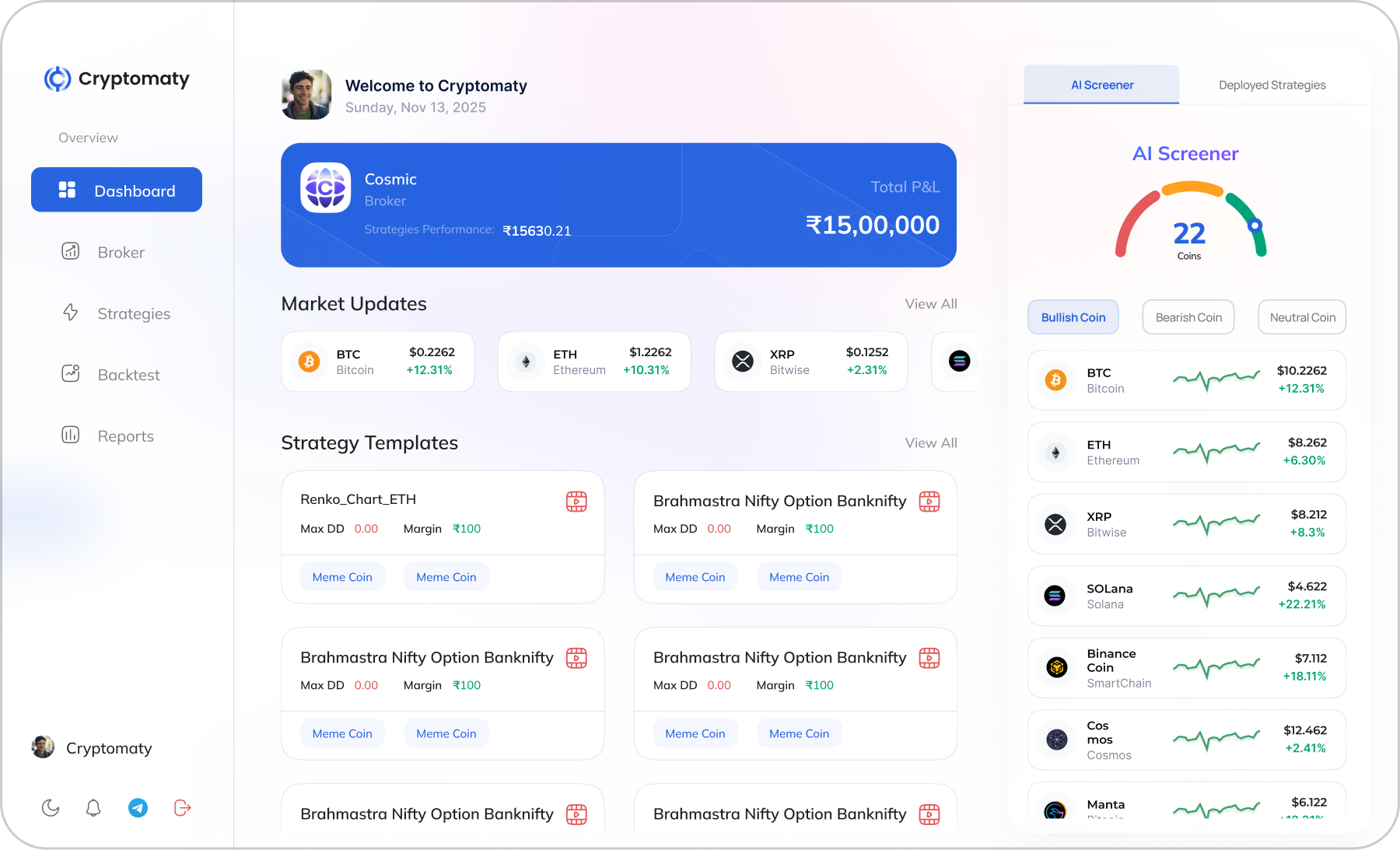 Cryptomaty — Automated Crypto Trading Platform with Powerful Algo Bots